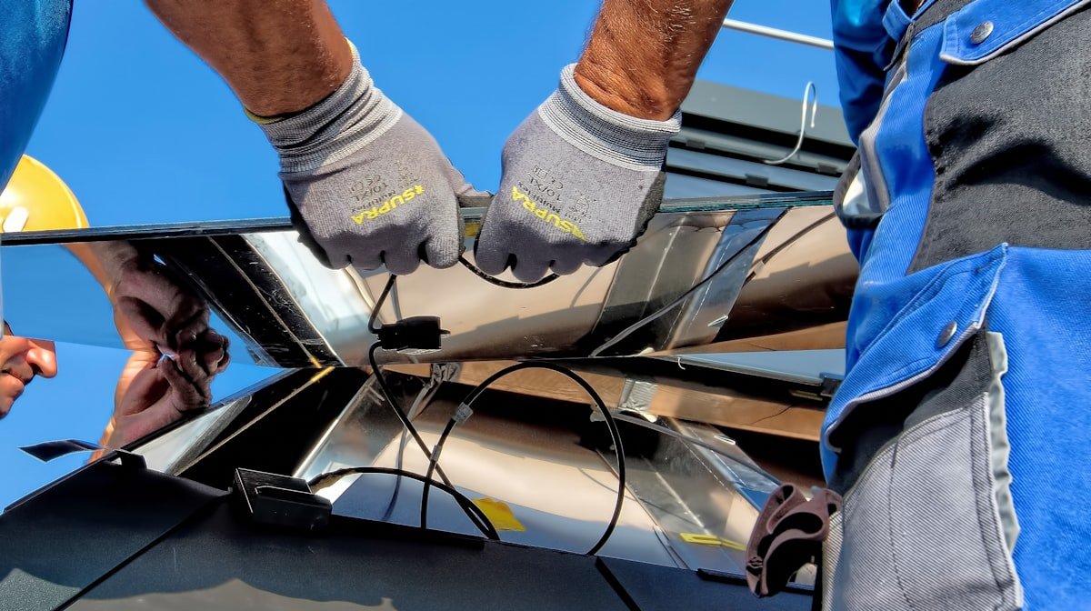 Solar field installation